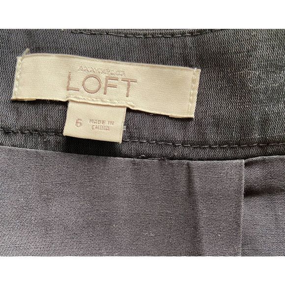 Ann Taylor Loft Black/Cream Stripe A Line‎ Skirt Size 6 - Picture 3 of 7